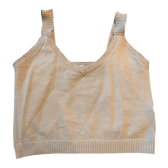 Aster Cream Sweater Crop Top Tank Size S - Picture 1 of 4